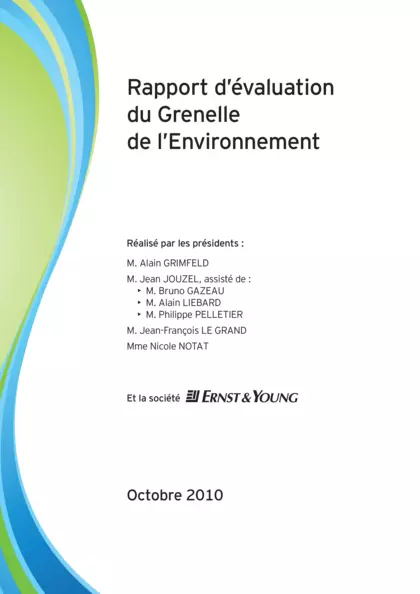 Rapport dévaluation du Grenelle de lEnvironnement