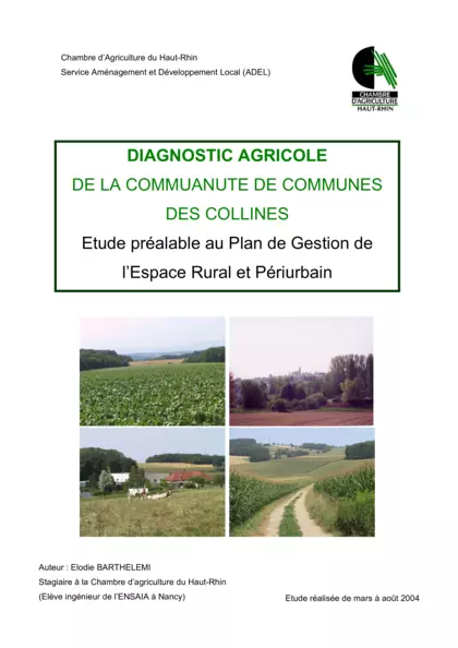 Diagnostic agricole de la communauté de communes des collines