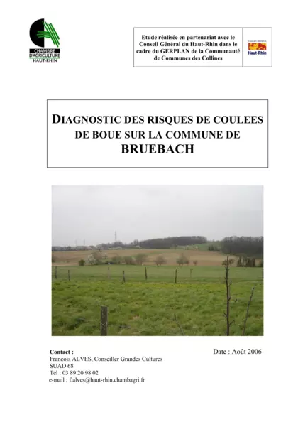 Diagnostic des risques de coulées de boue sur la commune de Bruebach