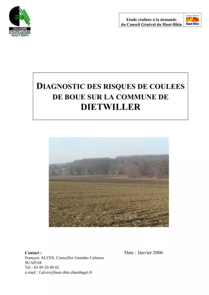 Diagnostic des risques de coulées de boue sur la commune de Dietwiller