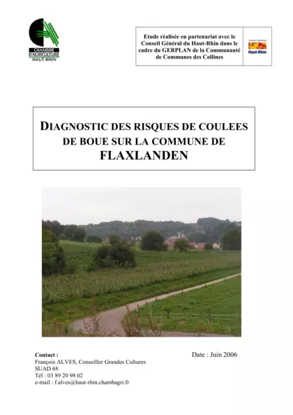 Diagnostic des risques de coulées de boue sur la commune de Flaxlanden