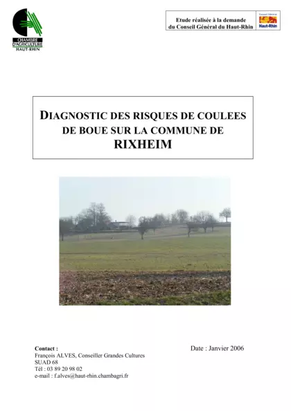 Diagnostic des risques de coulées de boue sur la commune de Rixheim