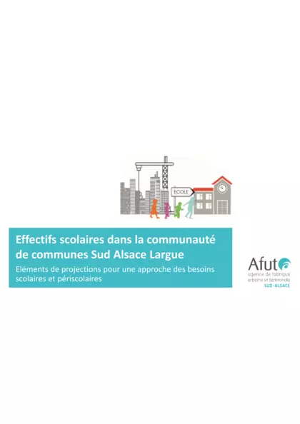 Effectifs scolaires dans la communauté de communes Sud Alsace Largue : éléments de projections pour une approche des besoins scolaires et périscolaires