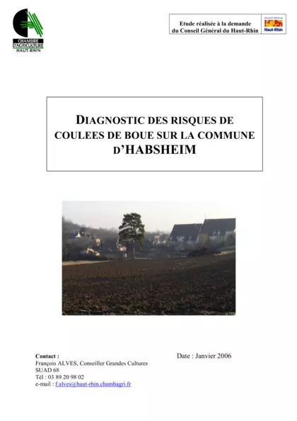 Diagnostic des risques de coulées de boue sur la commune d'Habsheim
