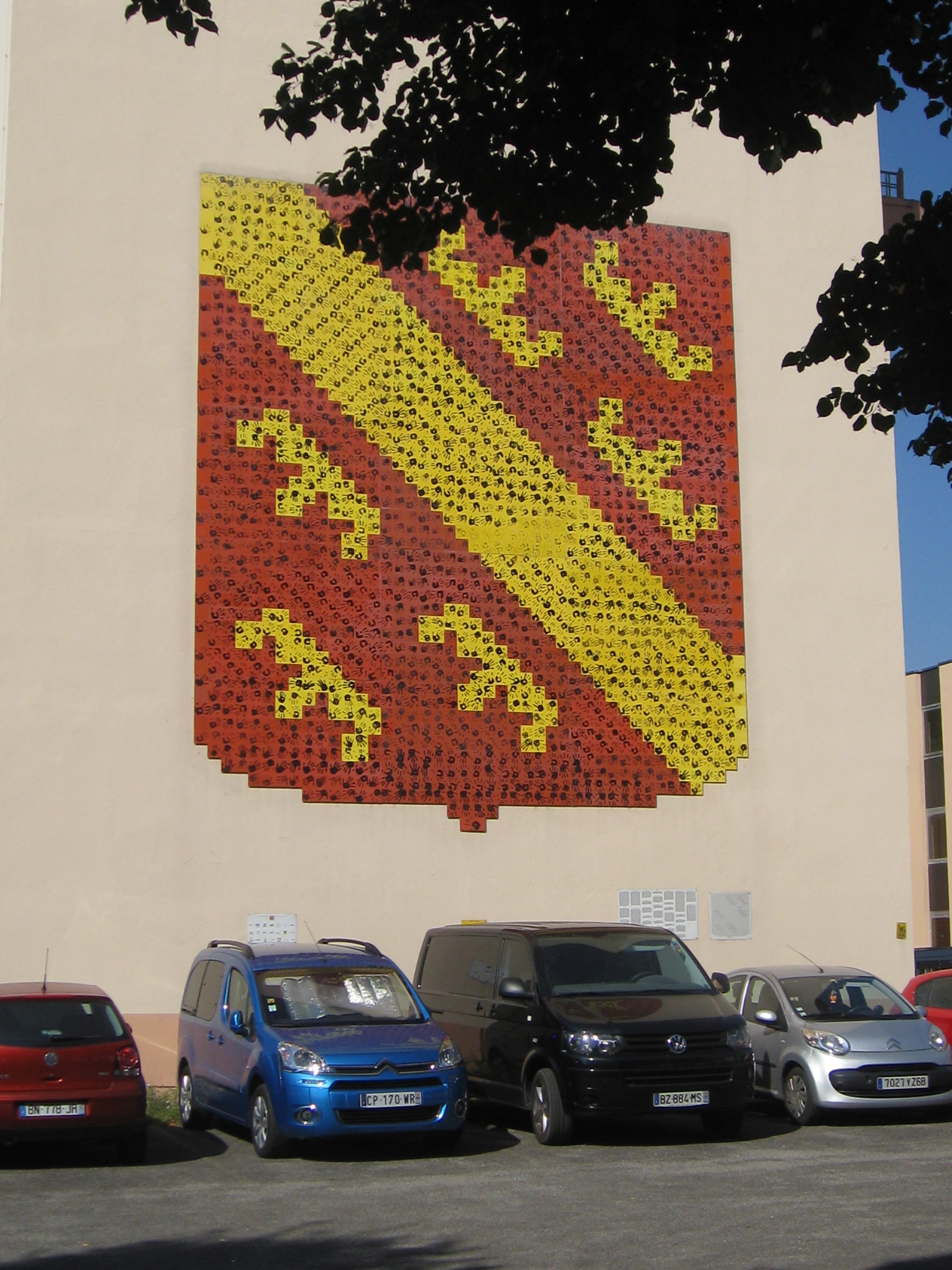 2015 Mulhouse quai d'Isly fresque armoiries de l'Alsace.