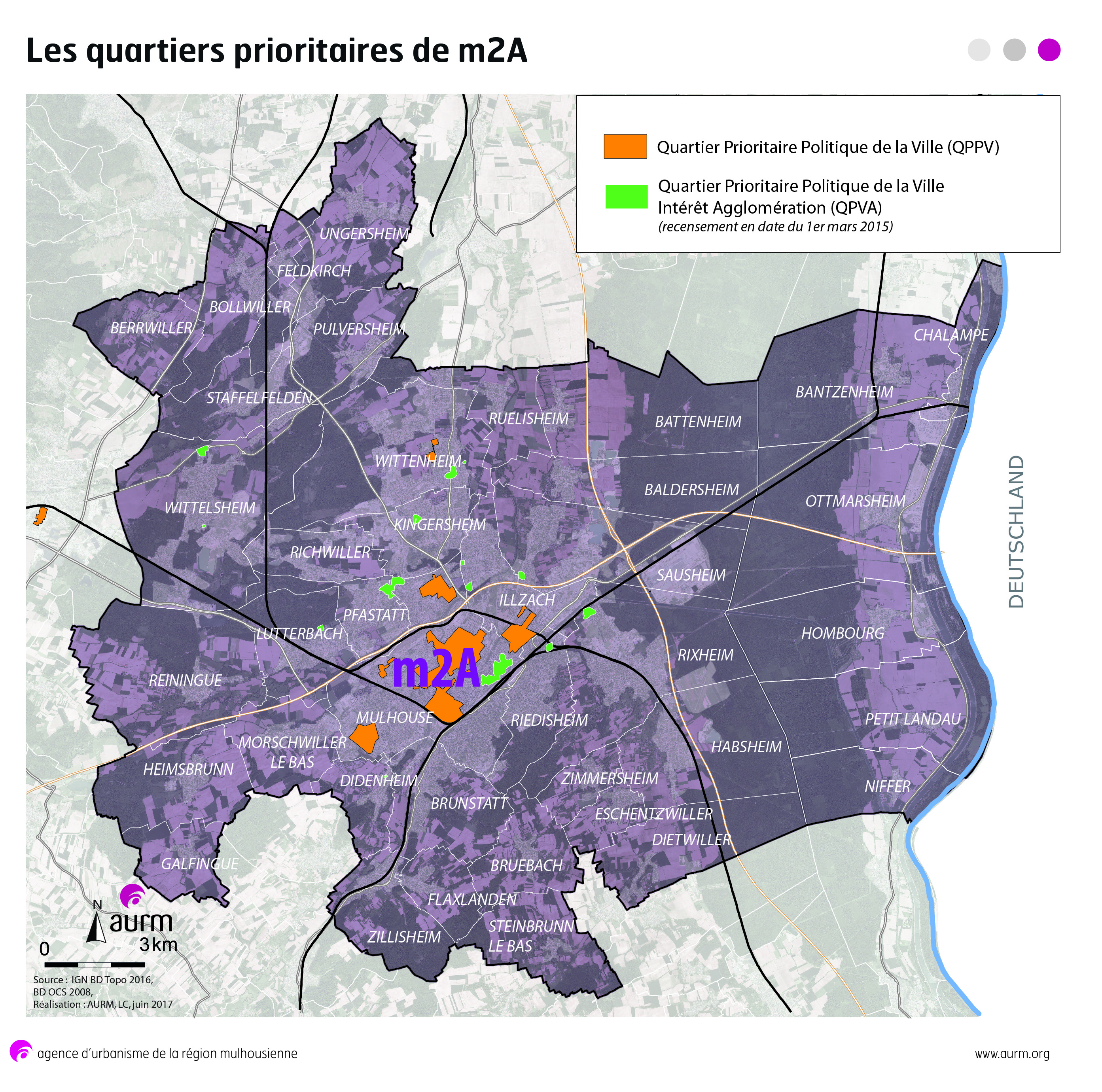 Quartiers prioritaires de m2A