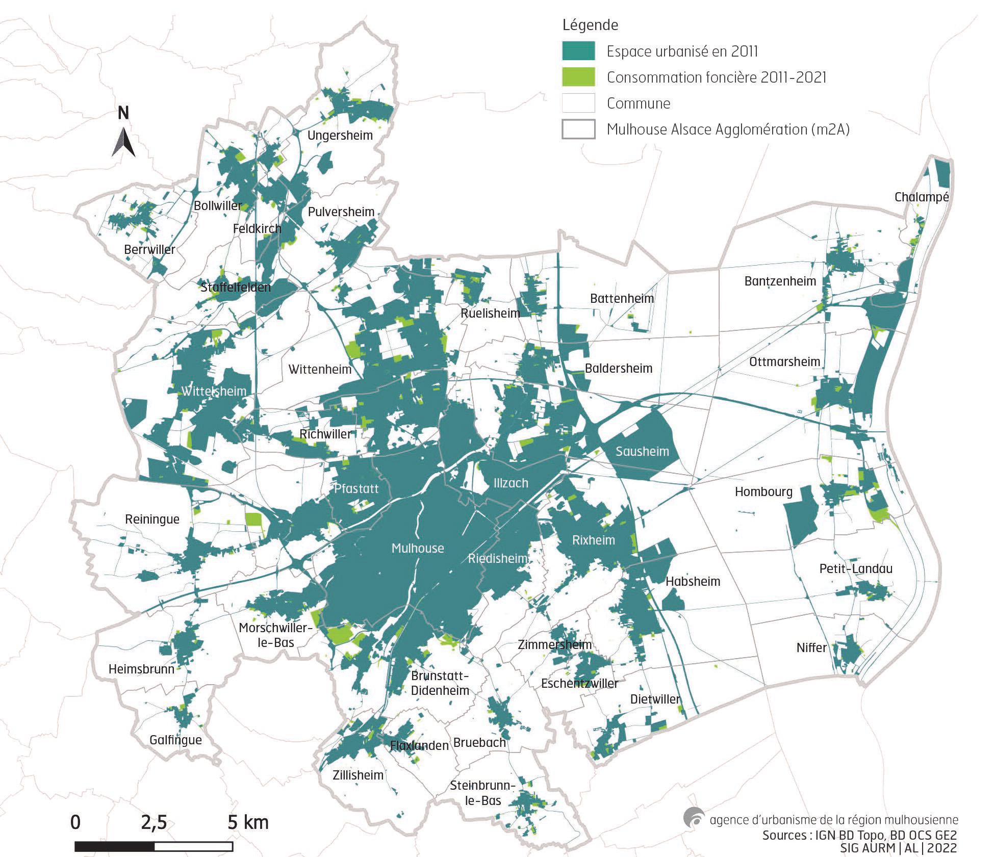 Consommation foncière dans la région mulhousienne : quelle sera la baisse à opérer ?