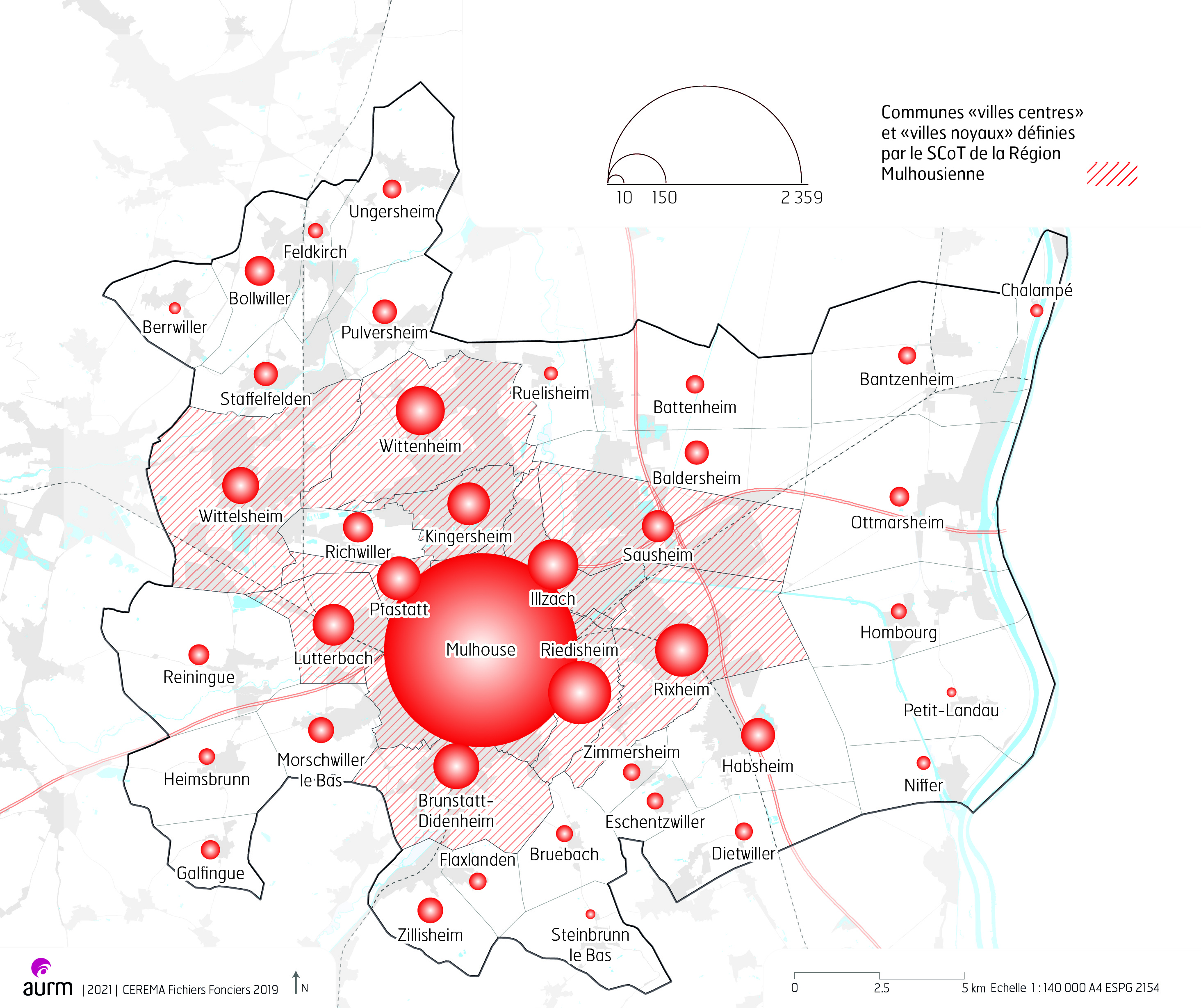 Copropriétés de la région mulhousienne : répartition par commune