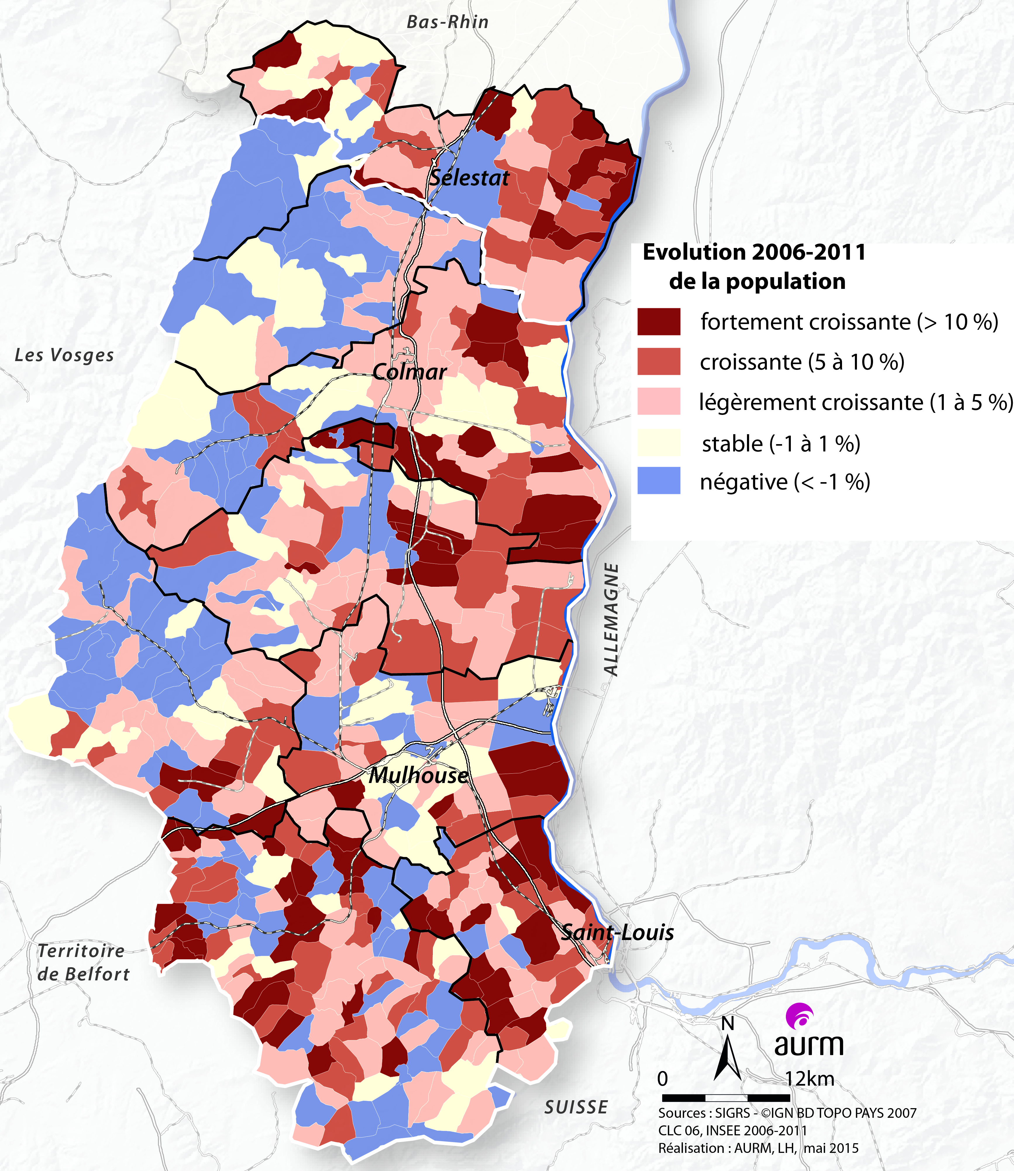 Evolution de la population 2006 - 2011