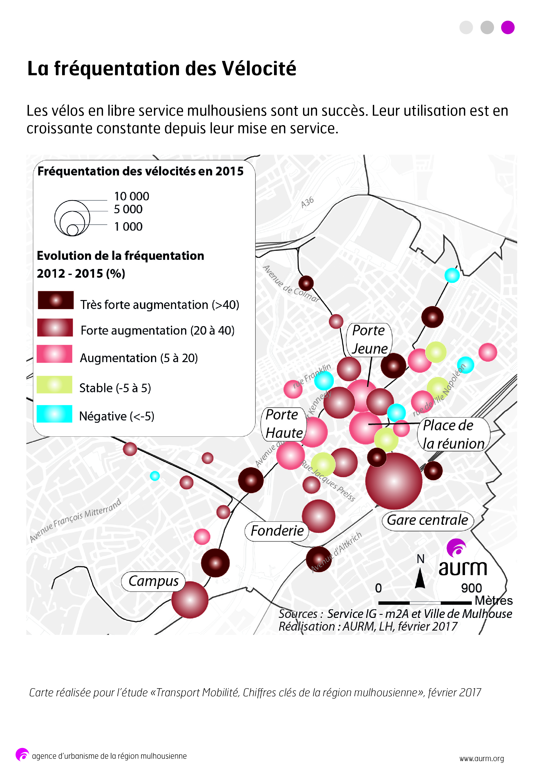 Fréquentation de vélocité à Mulhouse