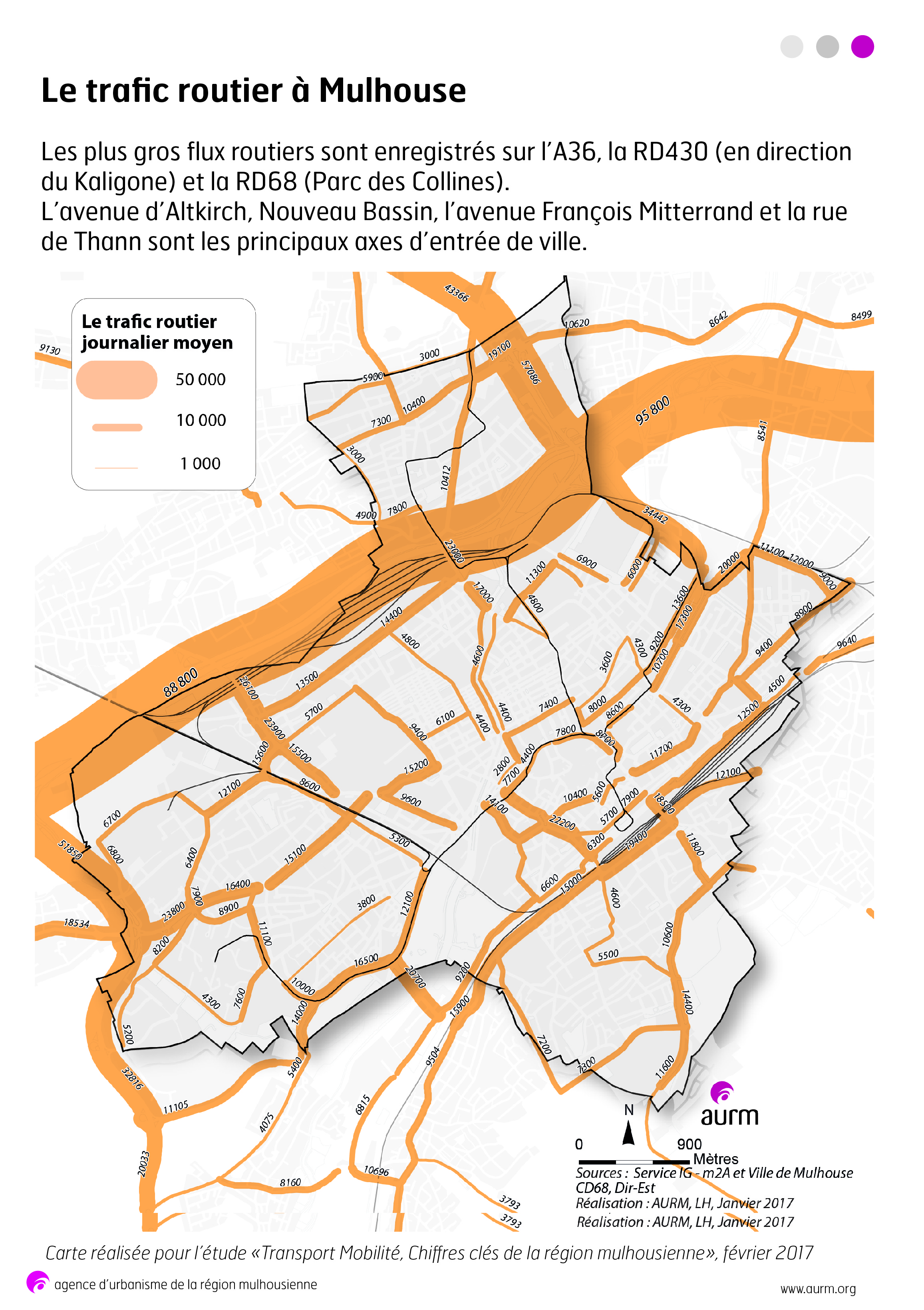 Le trafic routier à Mulhouse