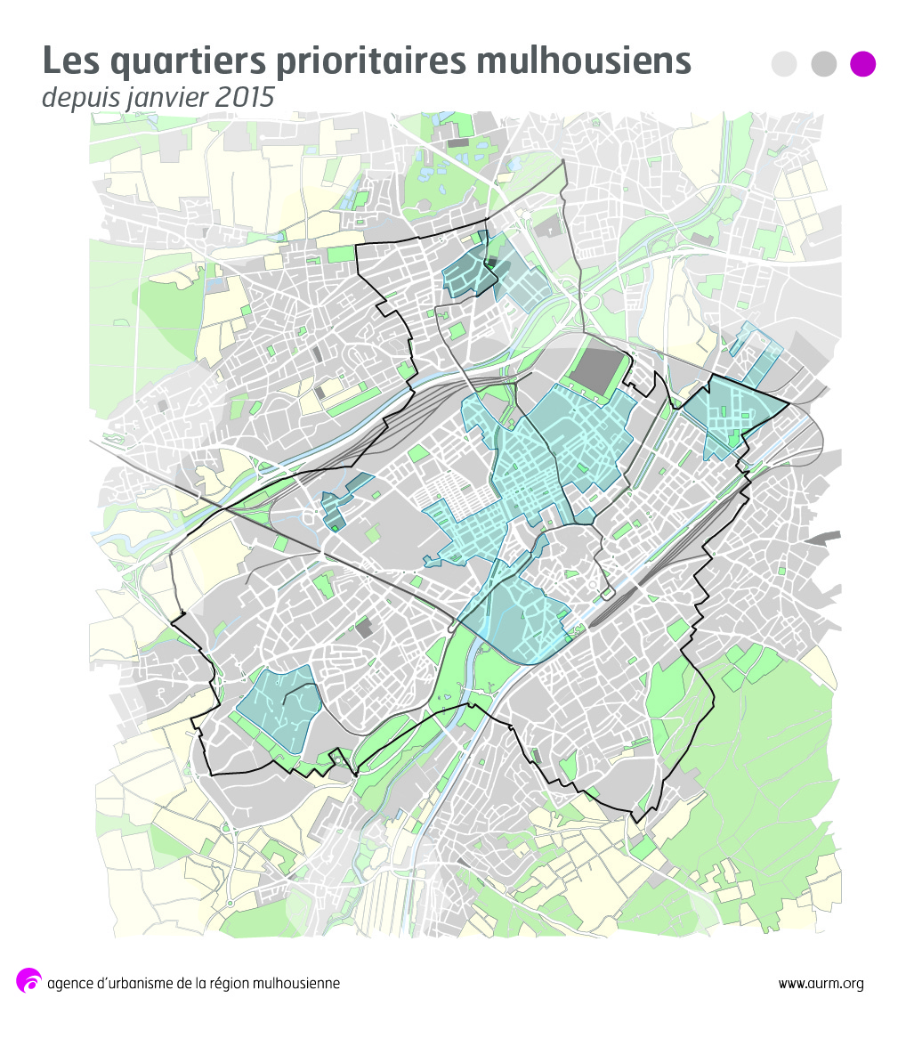 Les quartiers prioritaires mulhousiens, 2015