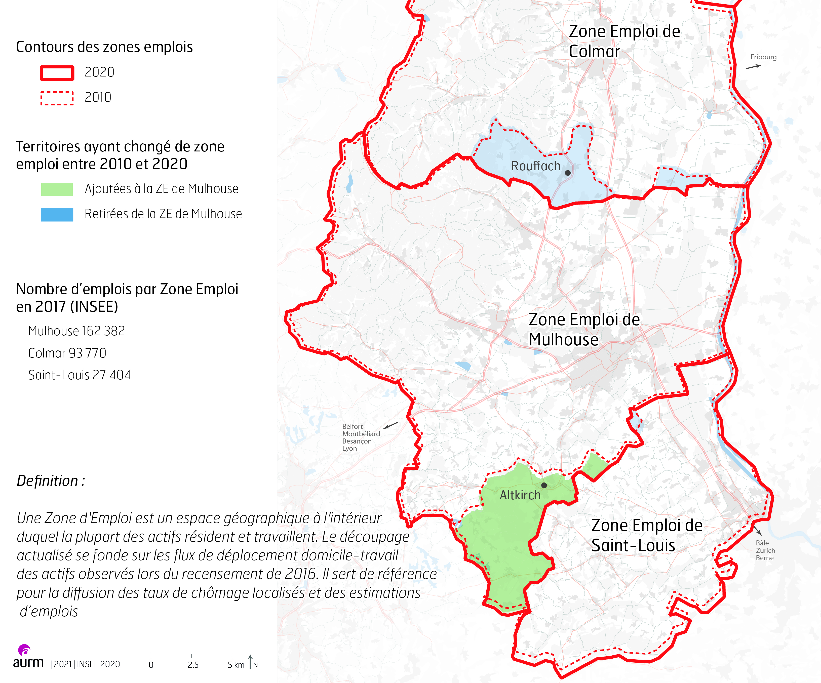 Les zones d'emploi du Sud Alsace