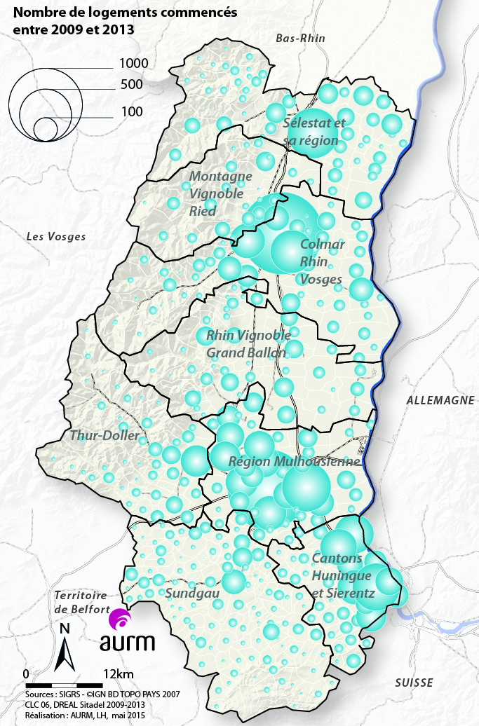 Logements neufs entre 2009 et 2013