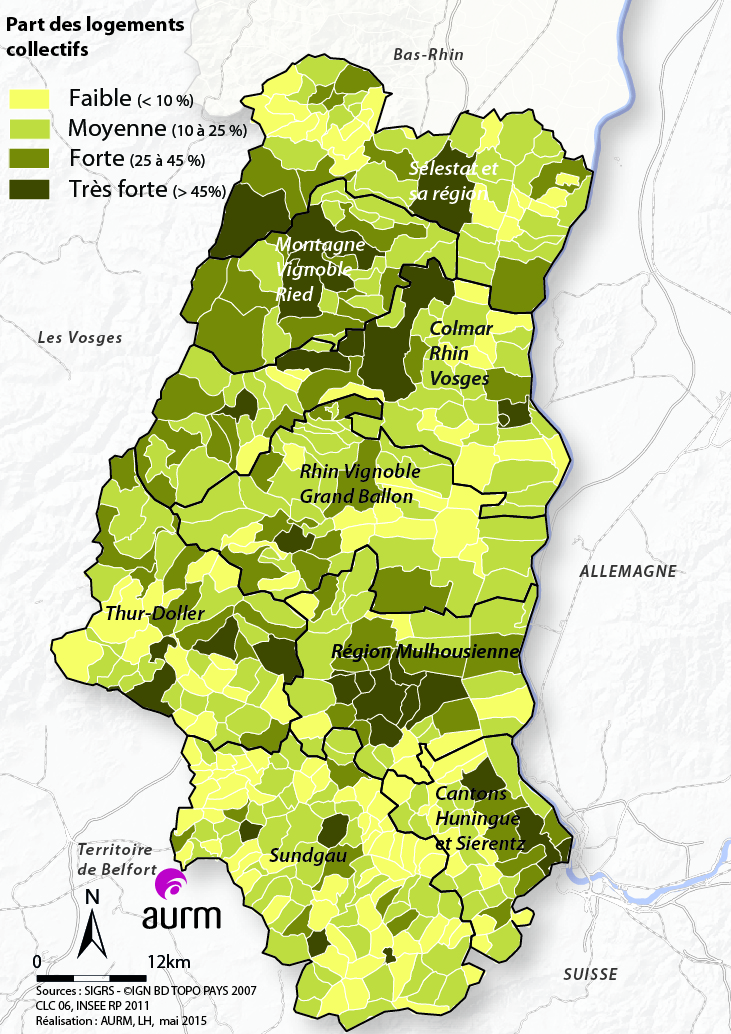 Part des logements collectifs