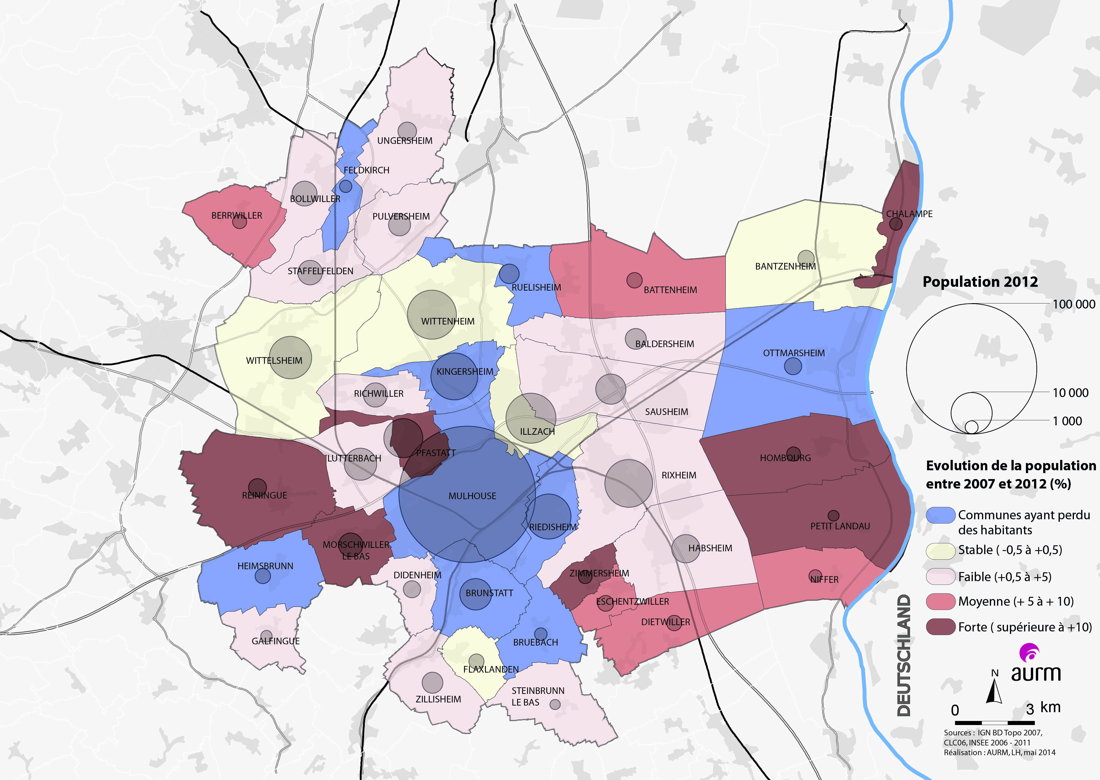 Population 2012 - région mulhousienne