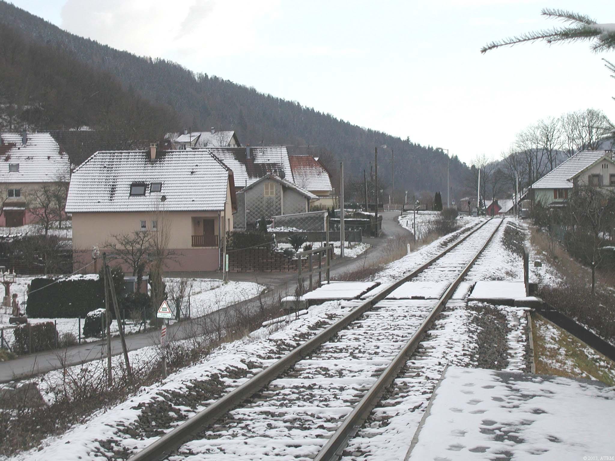 Quai de la gare de Fellering