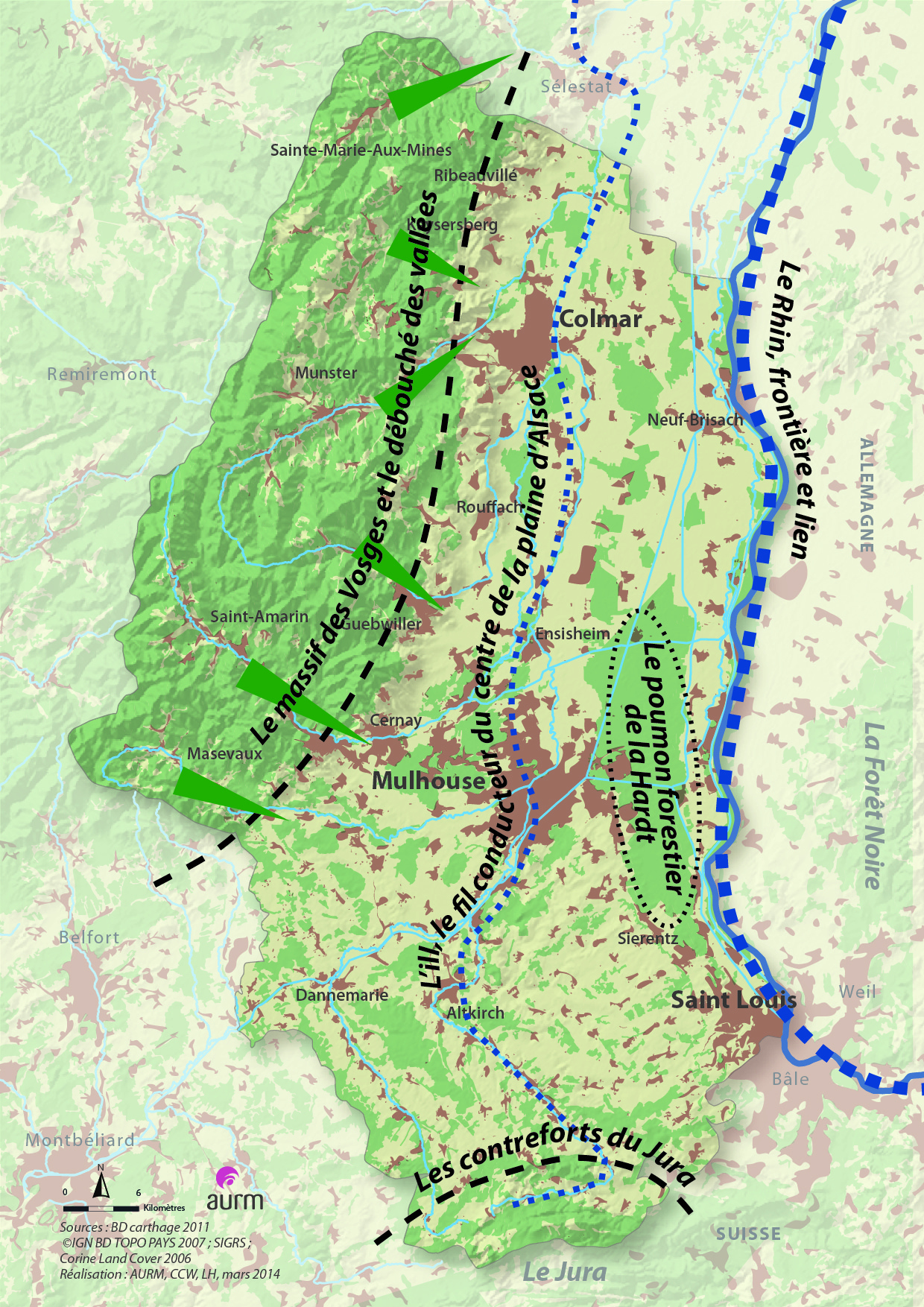 Situation géographique du Haut-Rhin