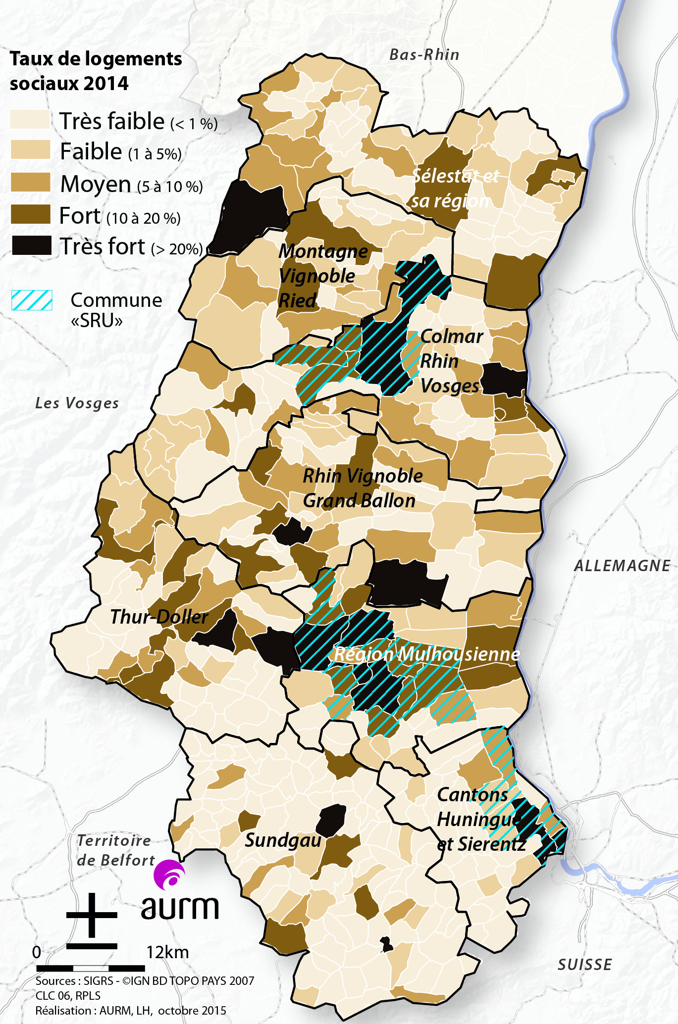 Taux de logements sociaux 2014