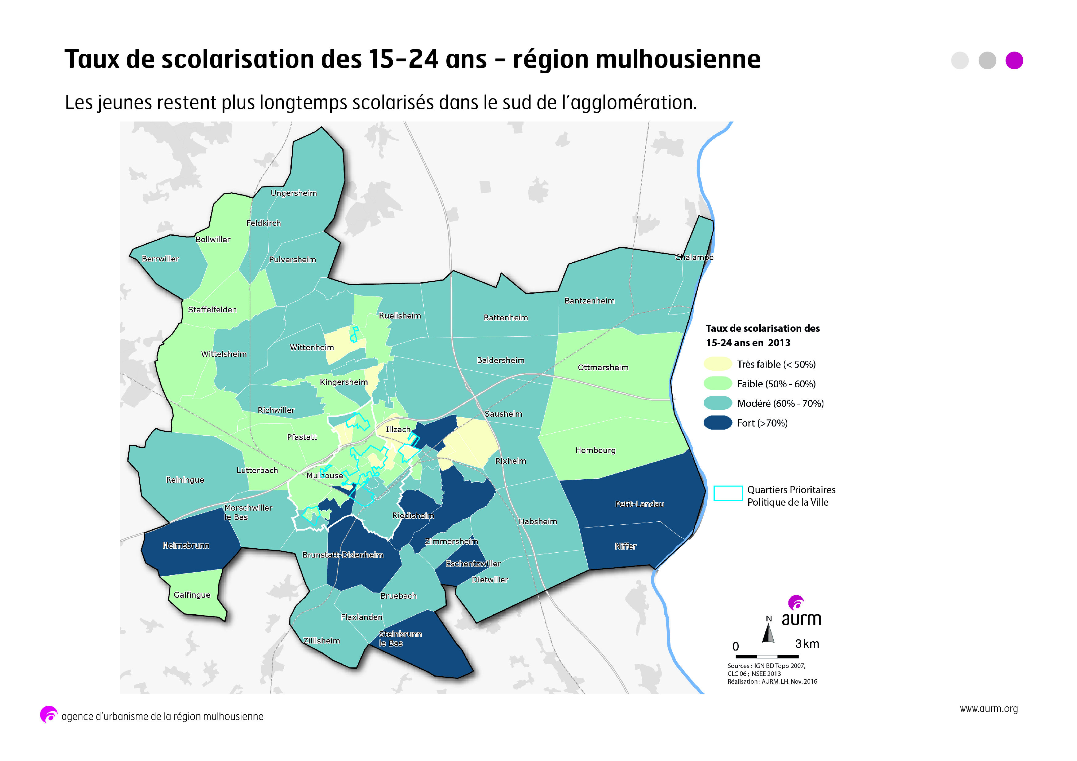 Taux de scolarisation des 15-24 ans