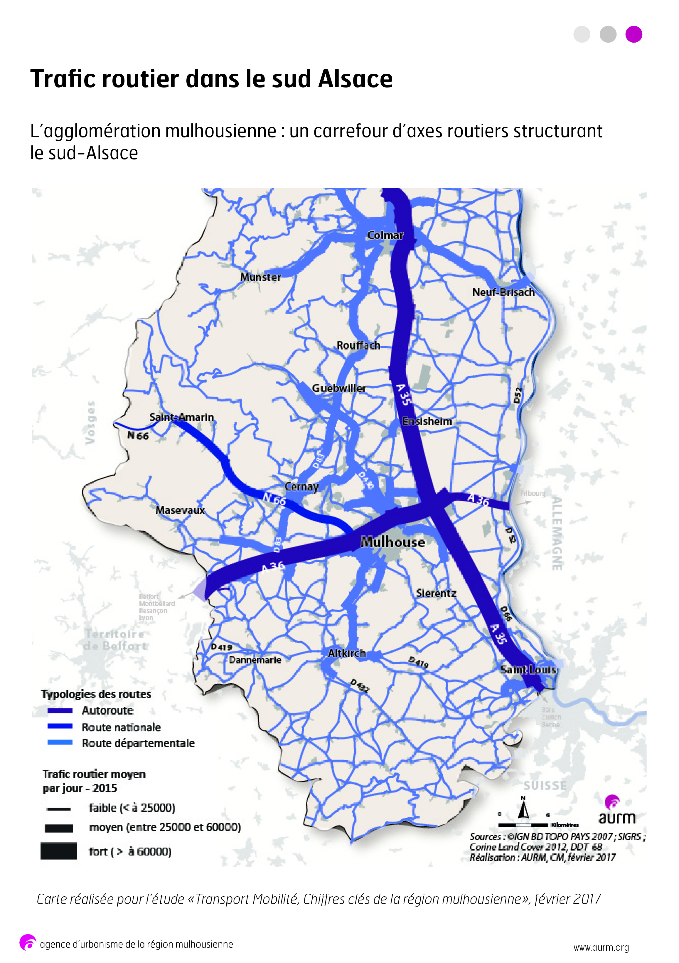 Trafic routier dans le sud Alsace