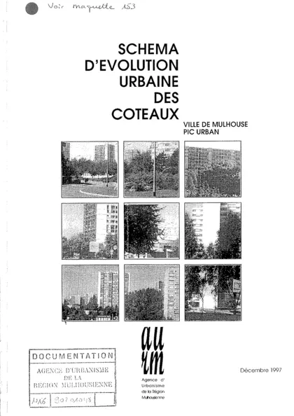 SCHEMA D'EVOLUTION URBAINE DES COTEAUX