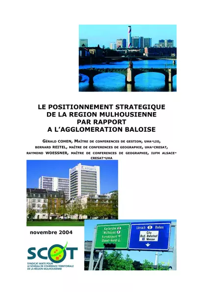 LE POSITIONEMENT STRATEGIQUE DE LA REGION MULHOUSIENNE PAR RAPPORT A L'AGGLOMERATION BALOISE