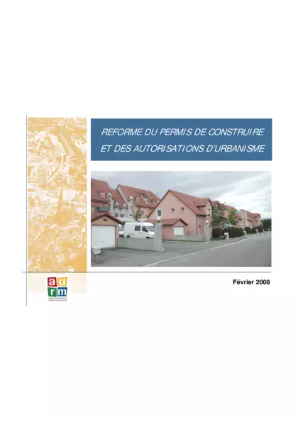 Réforme du permis de construire et des autorisations d'urbanisme