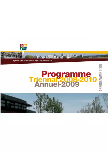 Programme triennal 2008 - 2010 annuel 2009