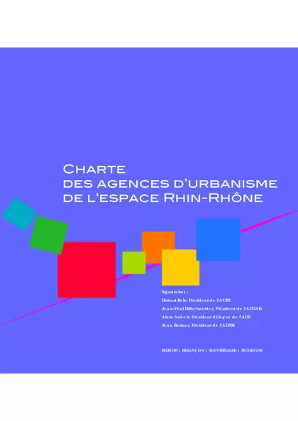 Charte des agences d'urbanisme de l'espace Rhin-Rhône