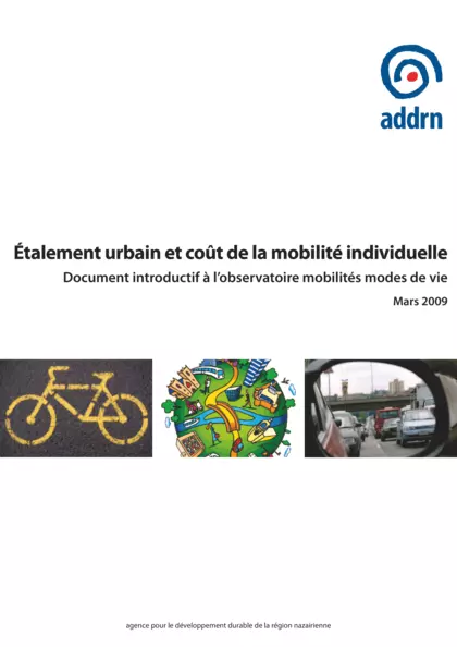 Étalement urbain et coût de la mobilité individuelle. Document introductif à lobservatoire mobilités modes de vie