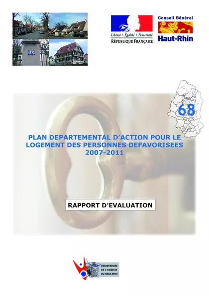 Plan départemental d'action pour le logement des personnes défavoriées 2007-2011, rapport d'évaluation