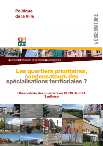 Les quartiers prioritaires, condensateurs des spécialisations territoriales ? Observatoire des quartiers en CUCS - Contrat urbain de cohésion social - de Mulhouse Alsace Agglomération  : Synthèse