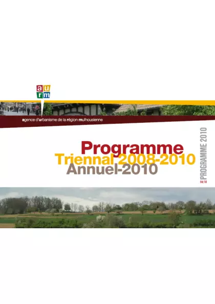 Programme triennal 2008 - 2010 : annuel 2010