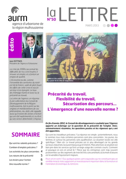 Lettre de l'agence : Précarité du travail, Flexibilité du travail, sécurisation des parcours l'émergence d'une nouvelle norme ?