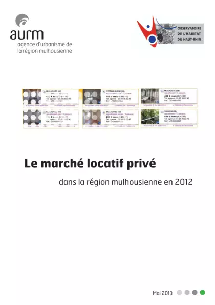 Le marché locatif privé dans la région mulhousienne en 2012