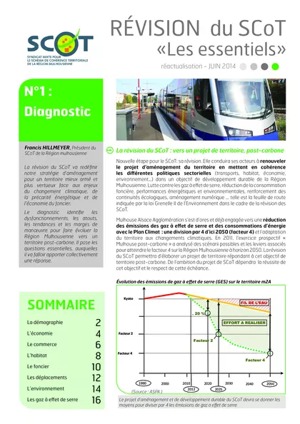 Révision du SCOT de la région mulhousienne n°1 : diagnostic