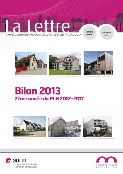 Lettre du PLH Programme Local Habitat  : Bilan 2013, 2ème année du PLH 2012-2017