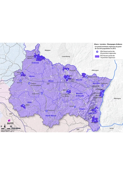 Les grands territoires régionaux en 2012 - ALCA