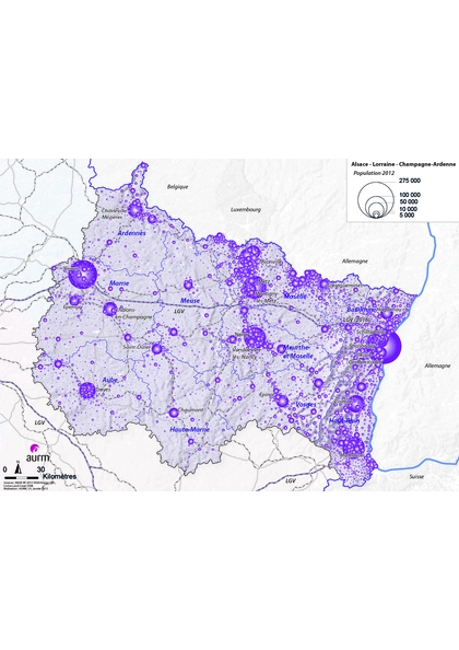 Population 2012 par commune - ACAL