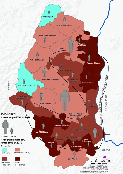 La population par EPCI en 2010