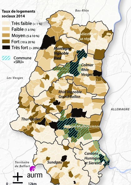 Taux de logements sociaux 2014