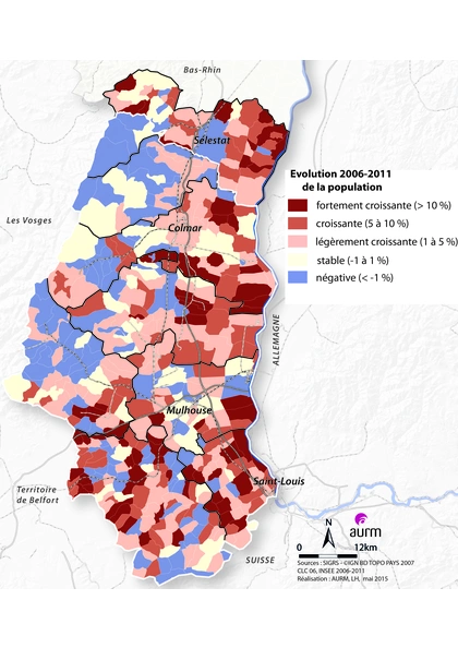 Evolution de la population 2006 - 2011