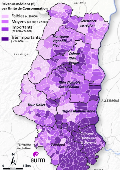 Revenu annuel par Unité de Consommation en 2011