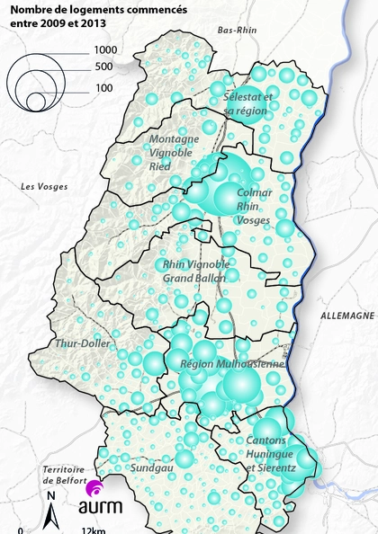 Logements neufs entre 2009 et 2013