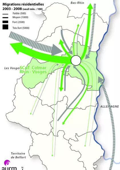 Les migrations résidentielles 2003 - 2008