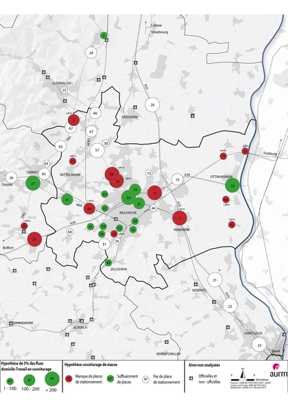 Potentiel des aires de covoiturage de la région mulhousienne - 2015