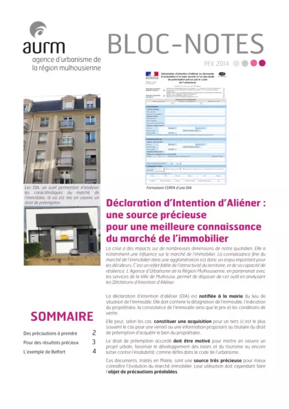 Déclaration d'Intention d'Aliéner : une source précieuse pour une meilleure connaissance du marché immobilier