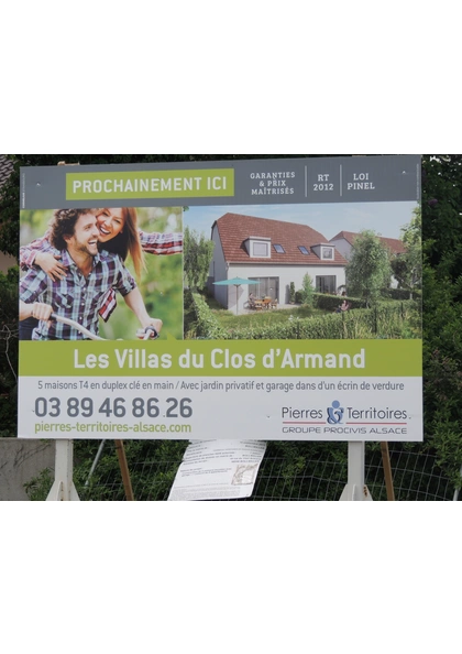 2016 Bollwiller affiche construction maisons : les villas du clos Armand