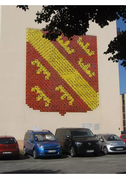 2015 Mulhouse quai d'Isly fresque armoiries de l'Alsace.